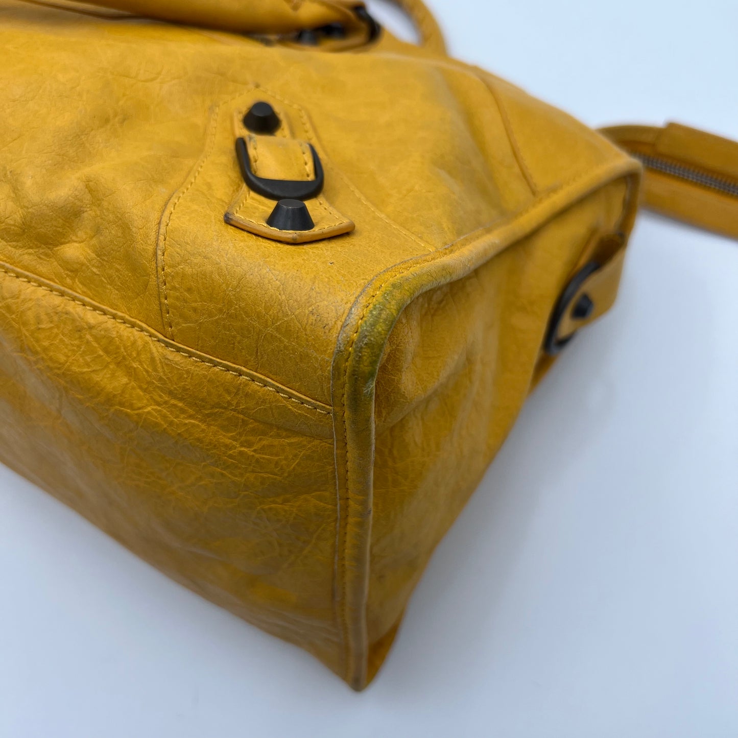 Balenciaga Yellow Leather Classic Part Time