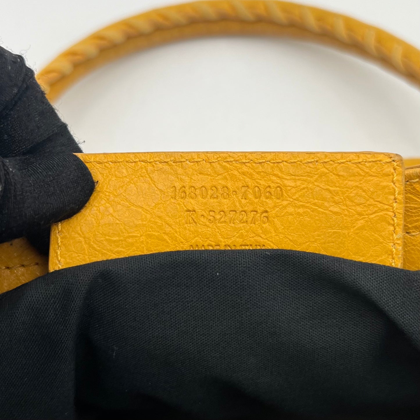 Balenciaga Yellow Leather Classic Part Time