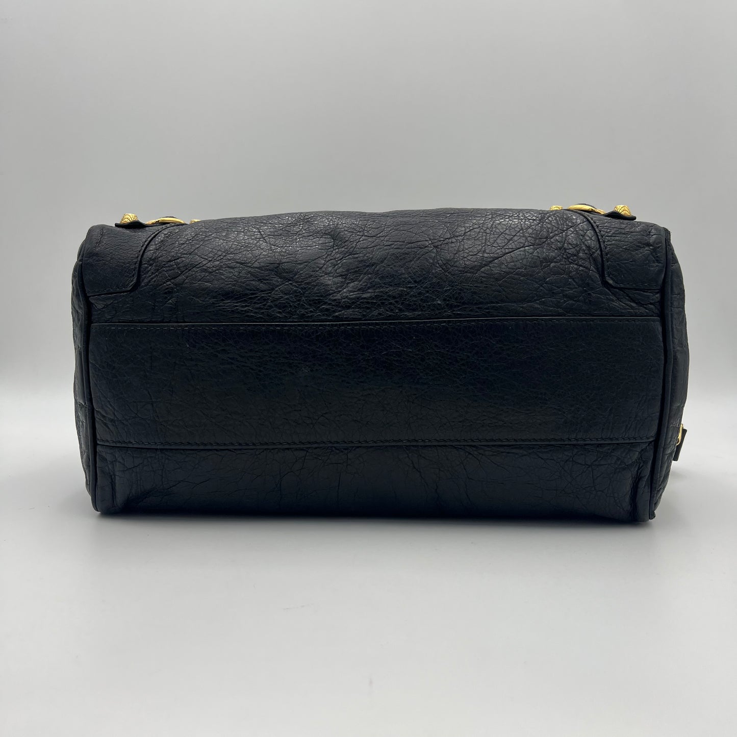 Balenciaga Black Leather Giant 12 Polly Boston GHW 2014