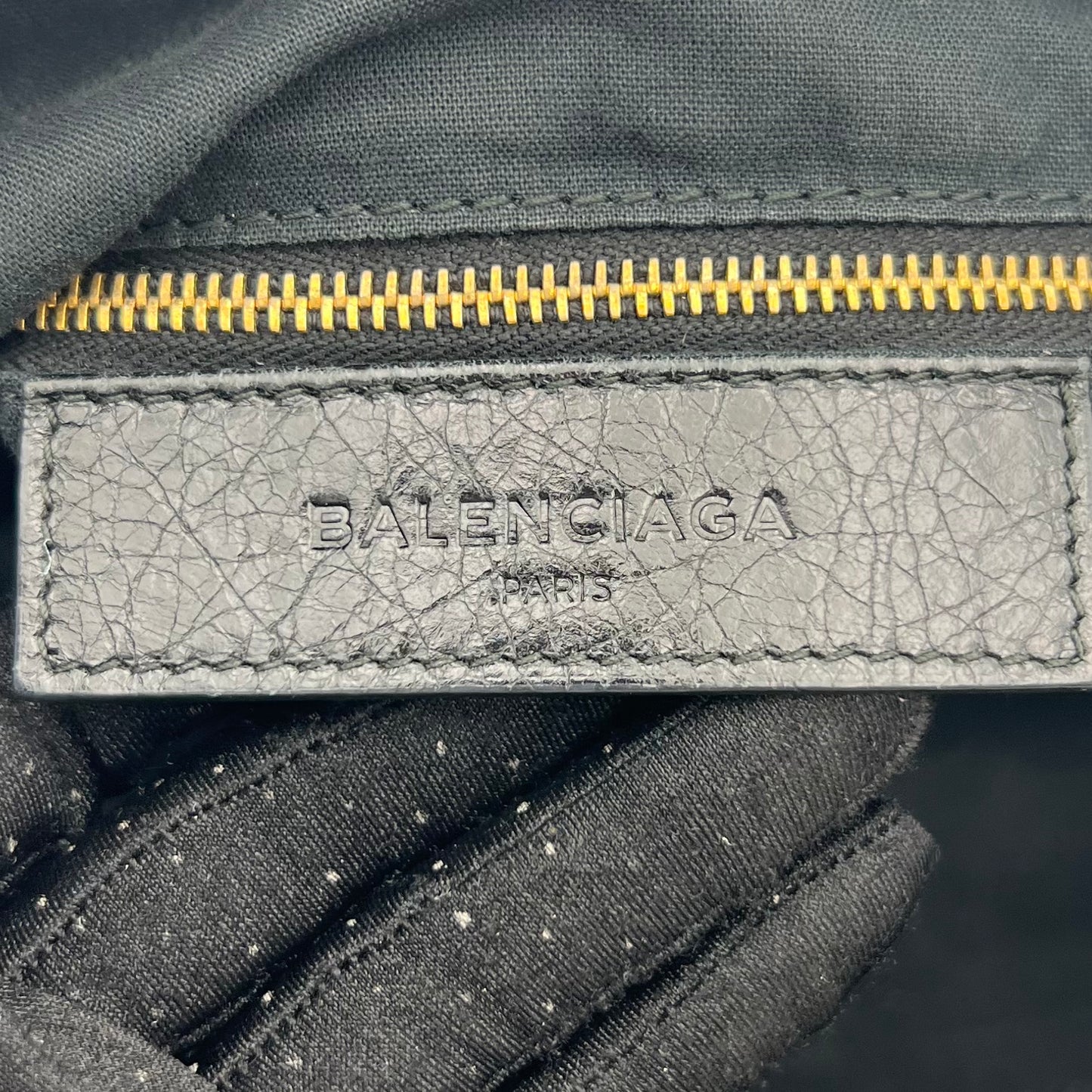 Balenciaga Black Leather Giant 12 Polly Boston GHW 2014