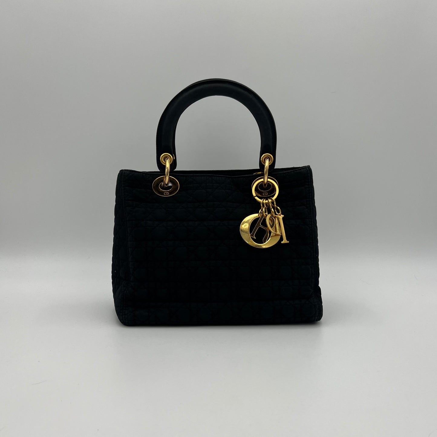 Christian Dior Black Nylon Cannage Smalll Lady Dior