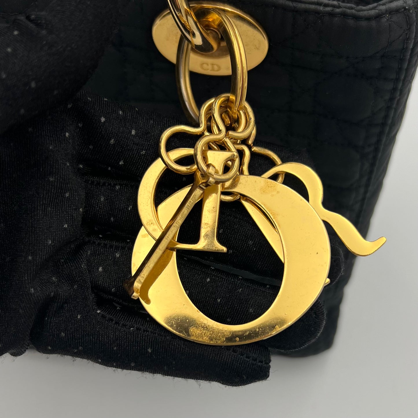 Christian Dior Black Nylon Cannage Smalll Lady Dior