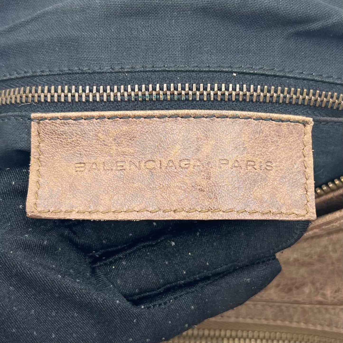 Balenciaga Truffle Brown Leather The Purse Handbag