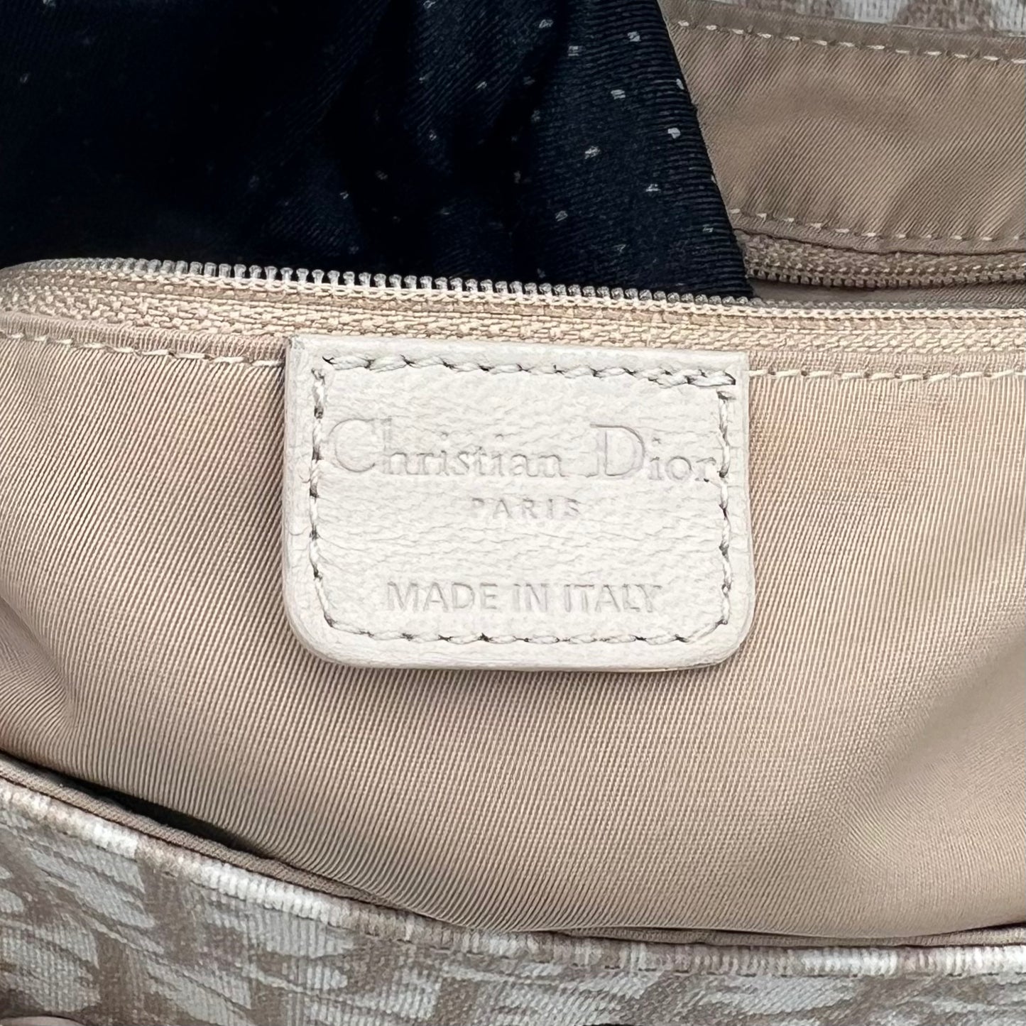 Christian Dior Beige Romantique Trotter Flap Baguette