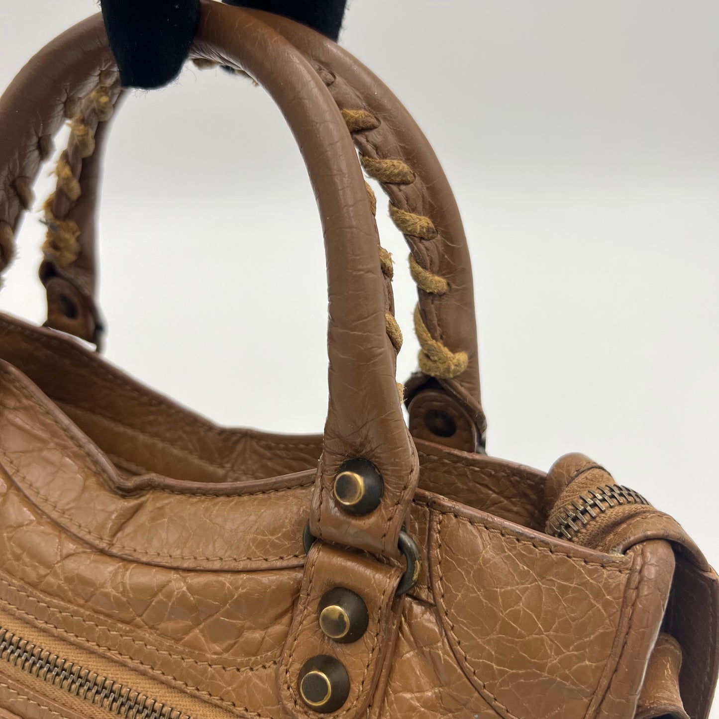 Balenciaga Mocha Brown Leather Classic Mini City