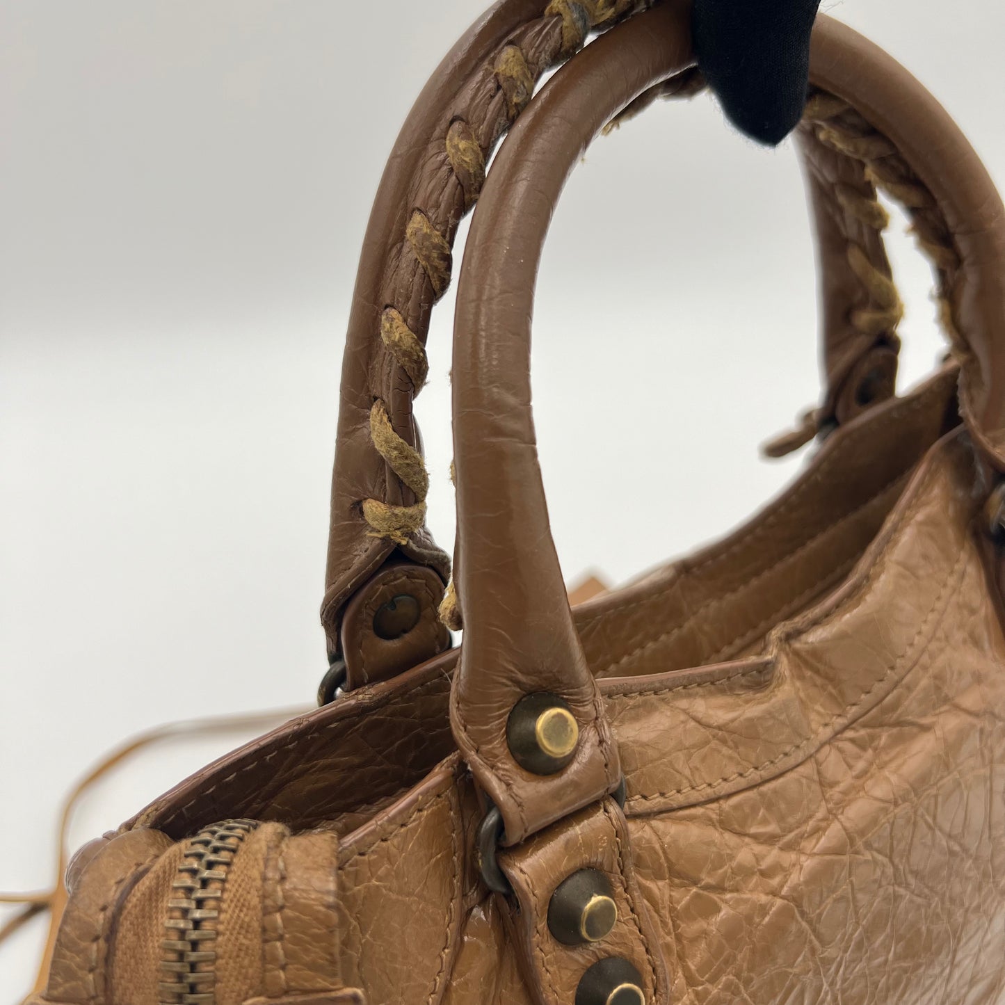 Balenciaga Mocha Brown Leather Classic Mini City