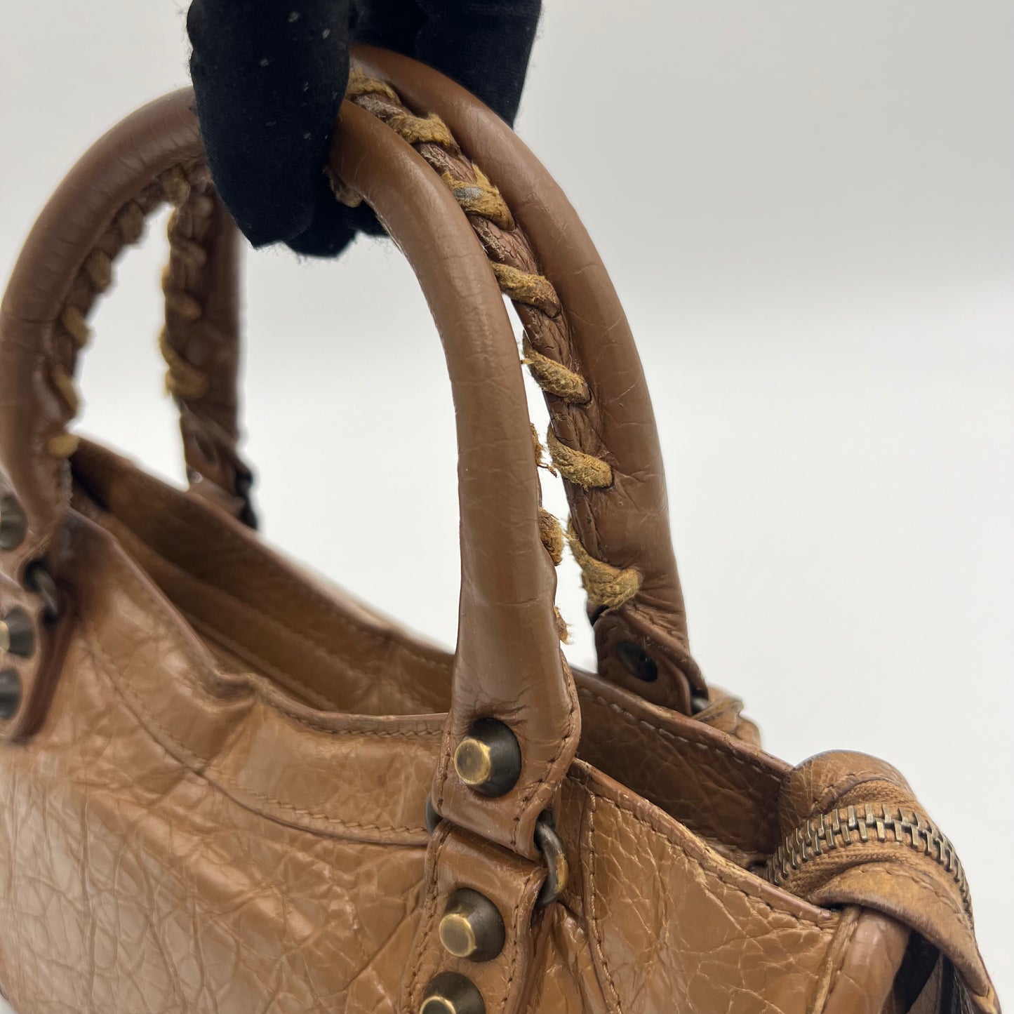 Balenciaga Mocha Brown Leather Classic Mini City