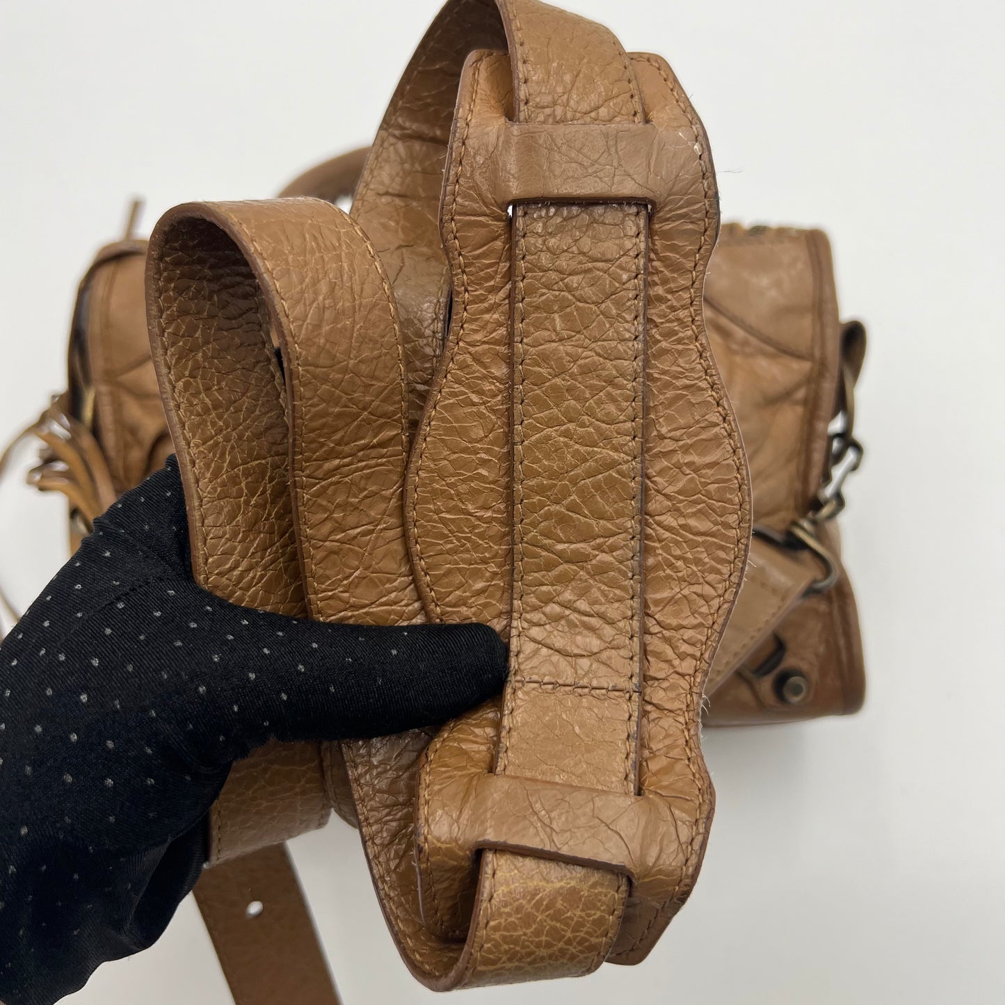 Balenciaga Mocha Brown Leather Classic Mini City