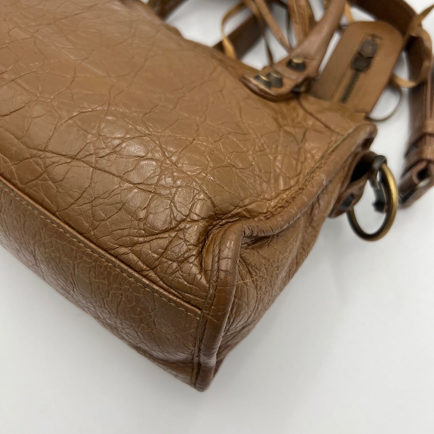 Balenciaga Mocha Brown Leather Classic Mini City