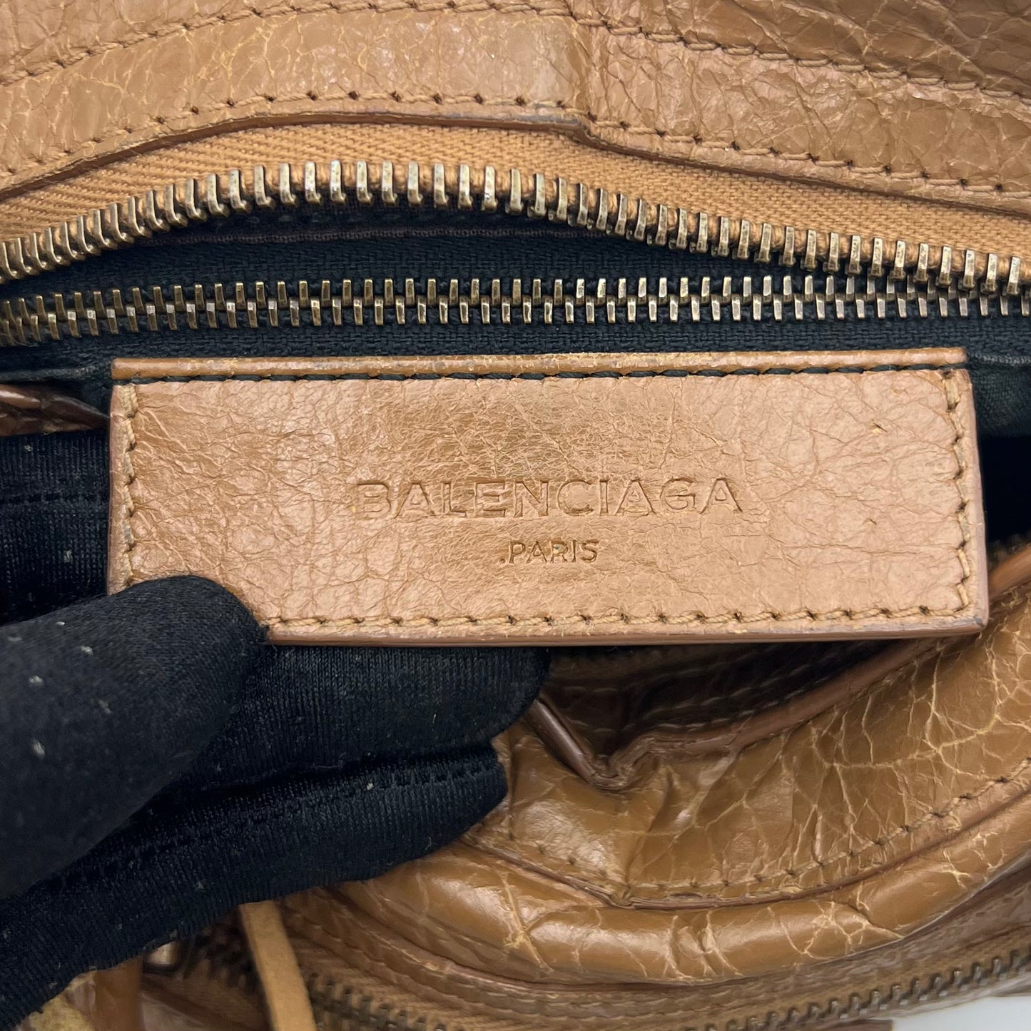 Balenciaga Mocha Brown Leather Classic Mini City