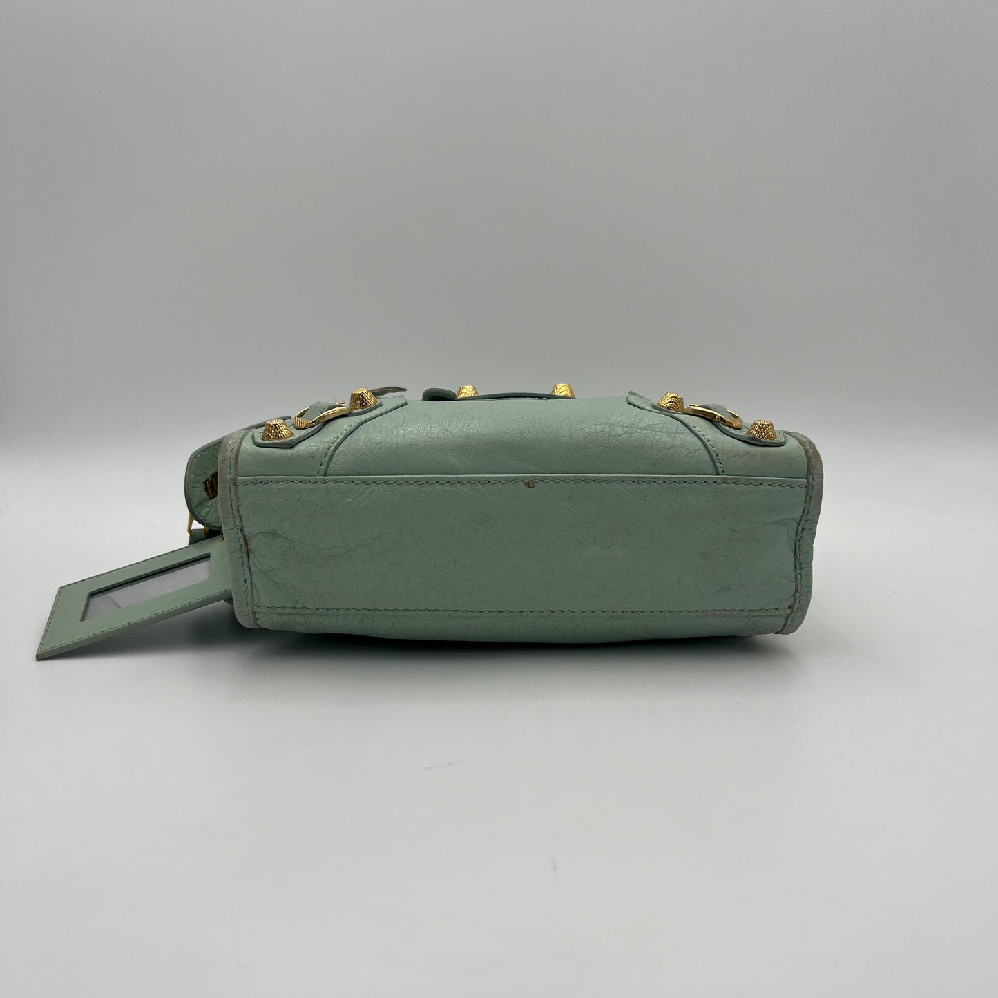 Balenciaga Mint Green Leather Giant 12 Mini City GHW
