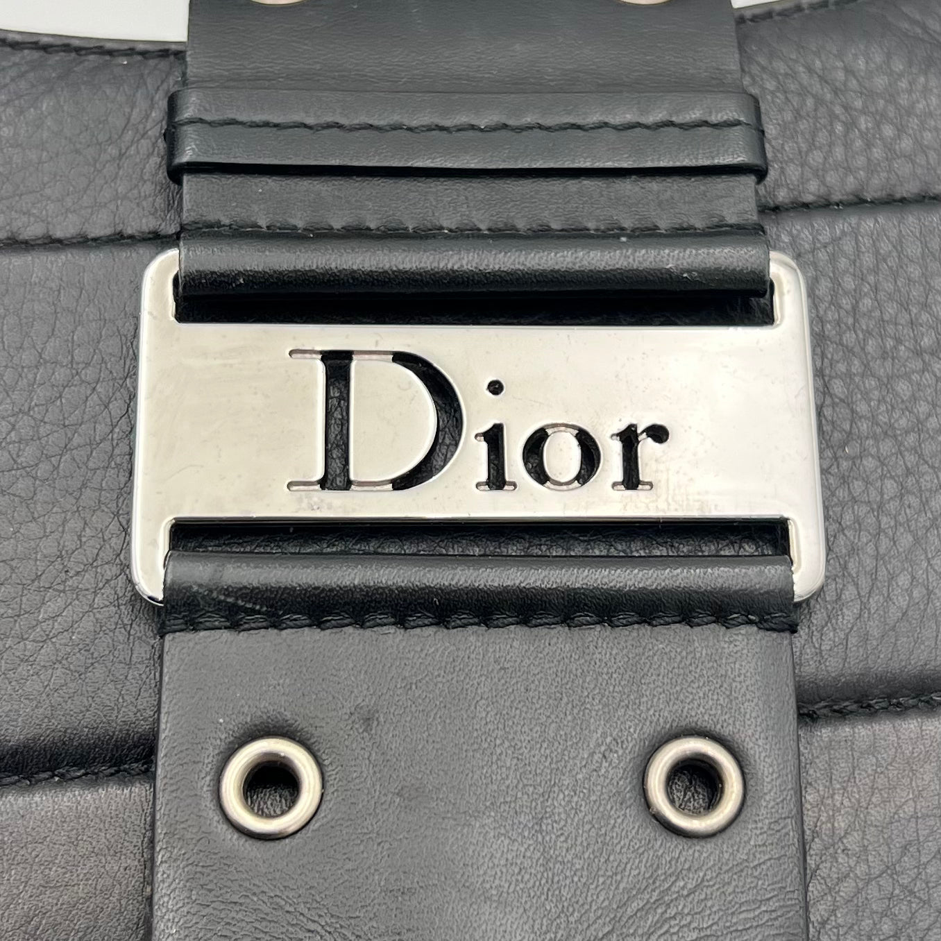 Christian Dior Black Leather Street Chic Columbus Hobo Bag