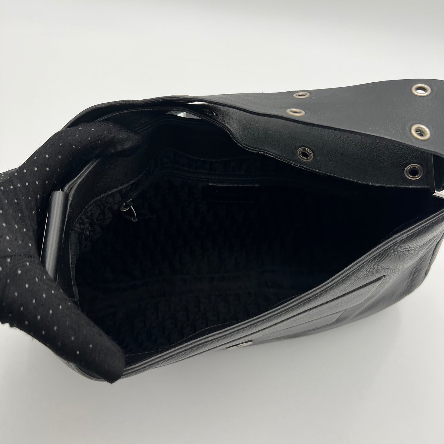 Christian Dior Black Leather Street Chic Columbus Hobo Bag