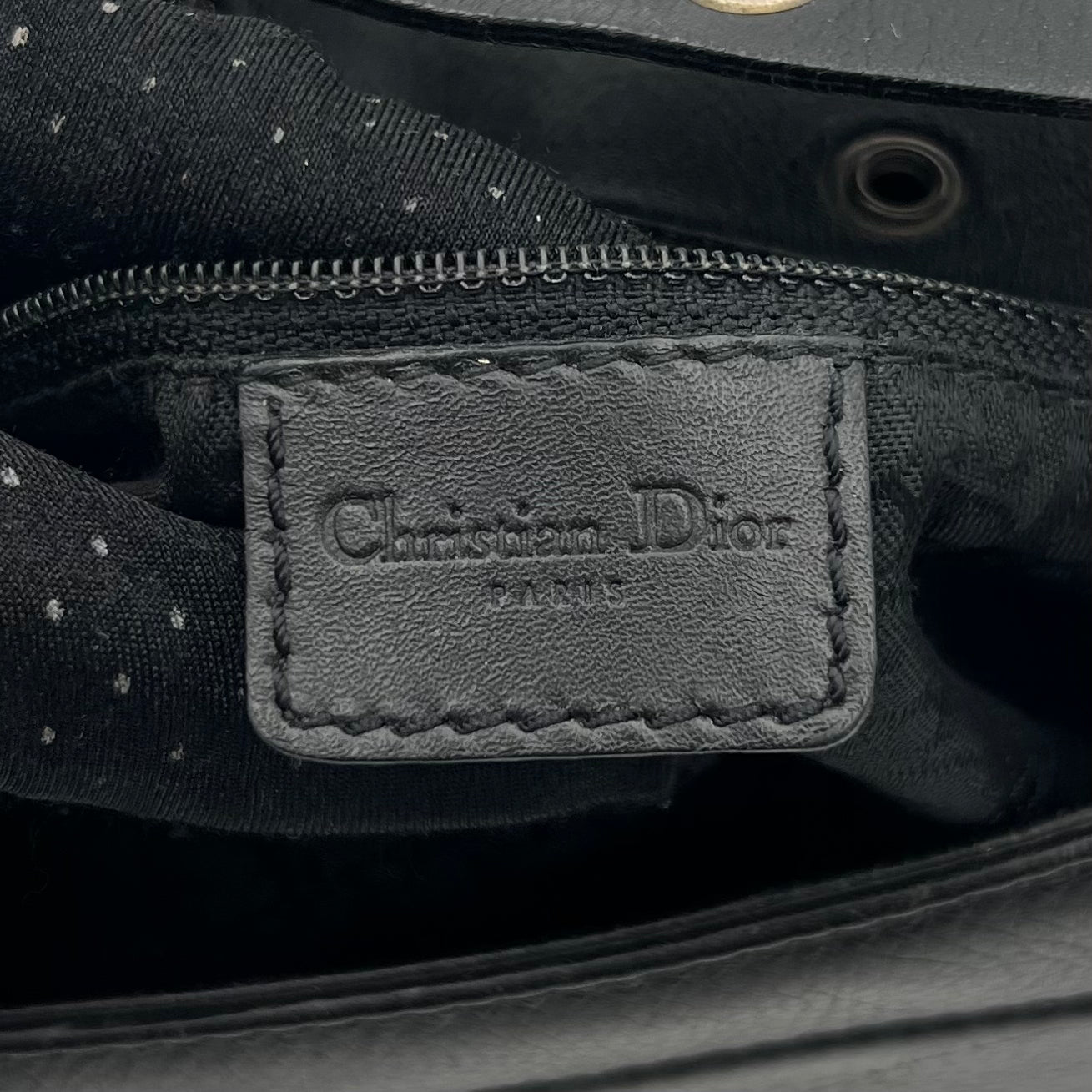 Christian Dior Black Leather Street Chic Columbus Hobo Bag