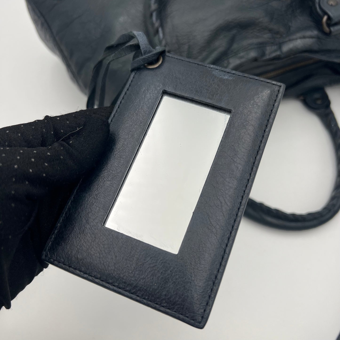 Balenciaga Dark Blue Leather Classic Town Bag