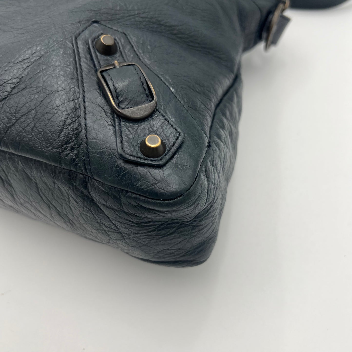 Balenciaga Dark Blue Leather Classic Town Bag