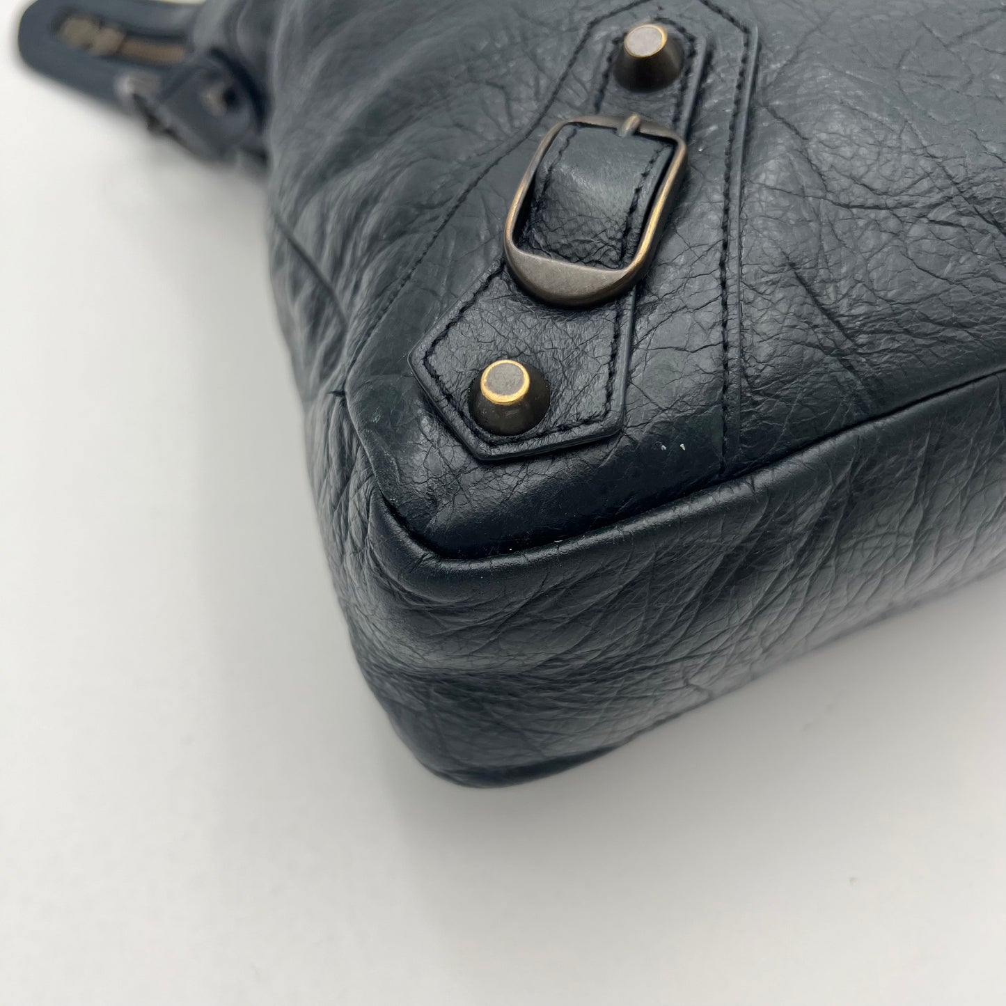 Balenciaga Dark Blue Leather Classic Town Bag