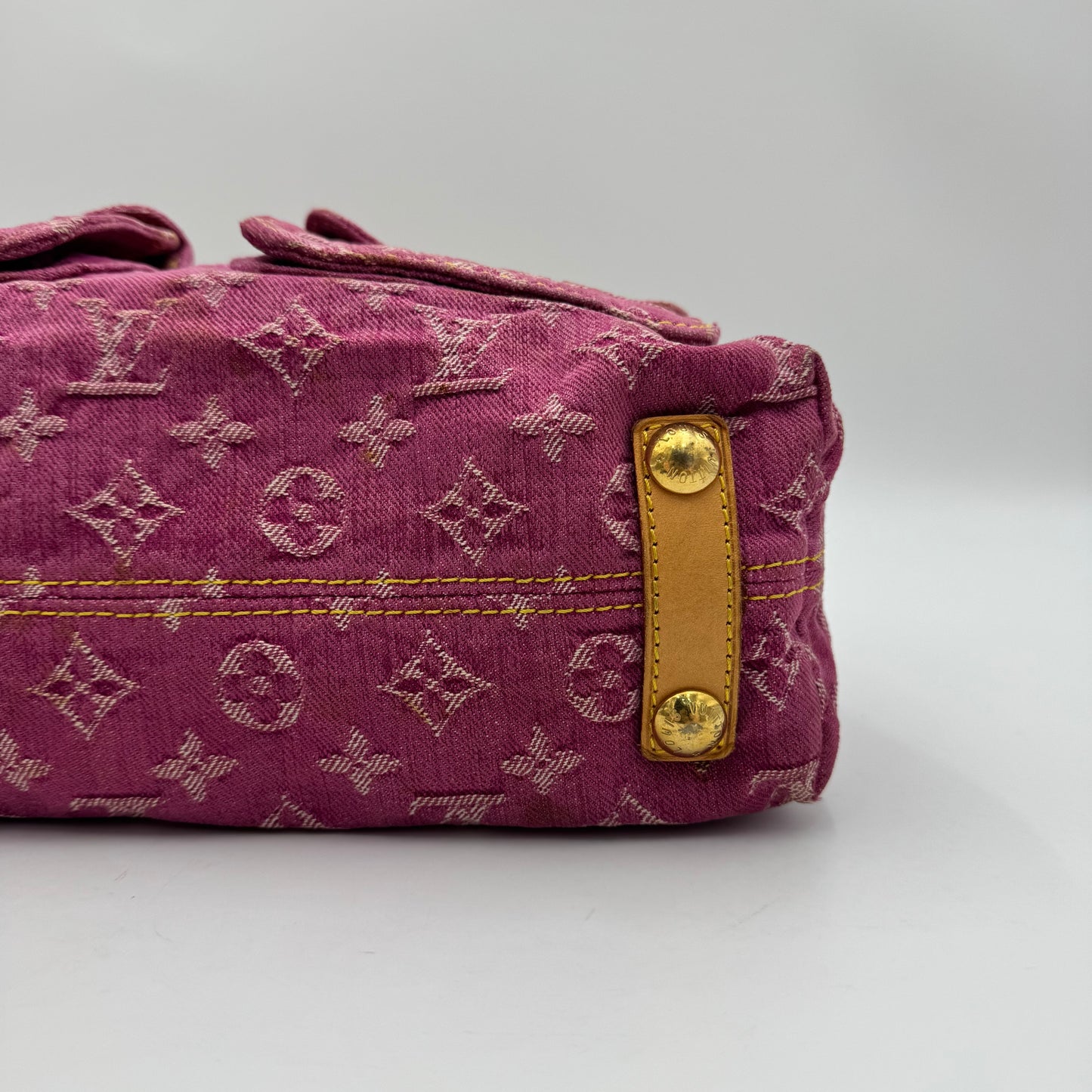 Louis Vuitton Pink Monogram Denim Baggy PM