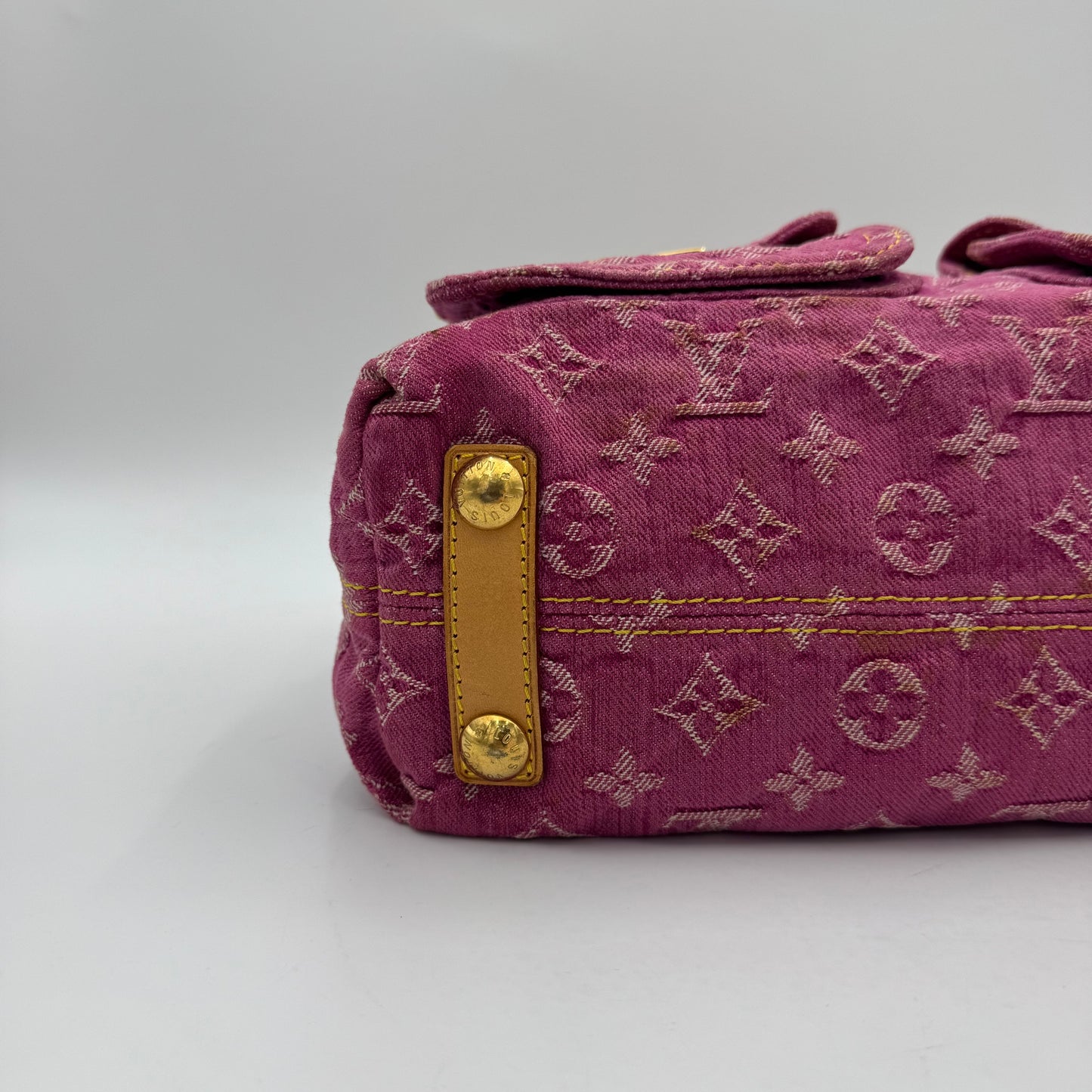 Louis Vuitton Pink Monogram Denim Baggy PM