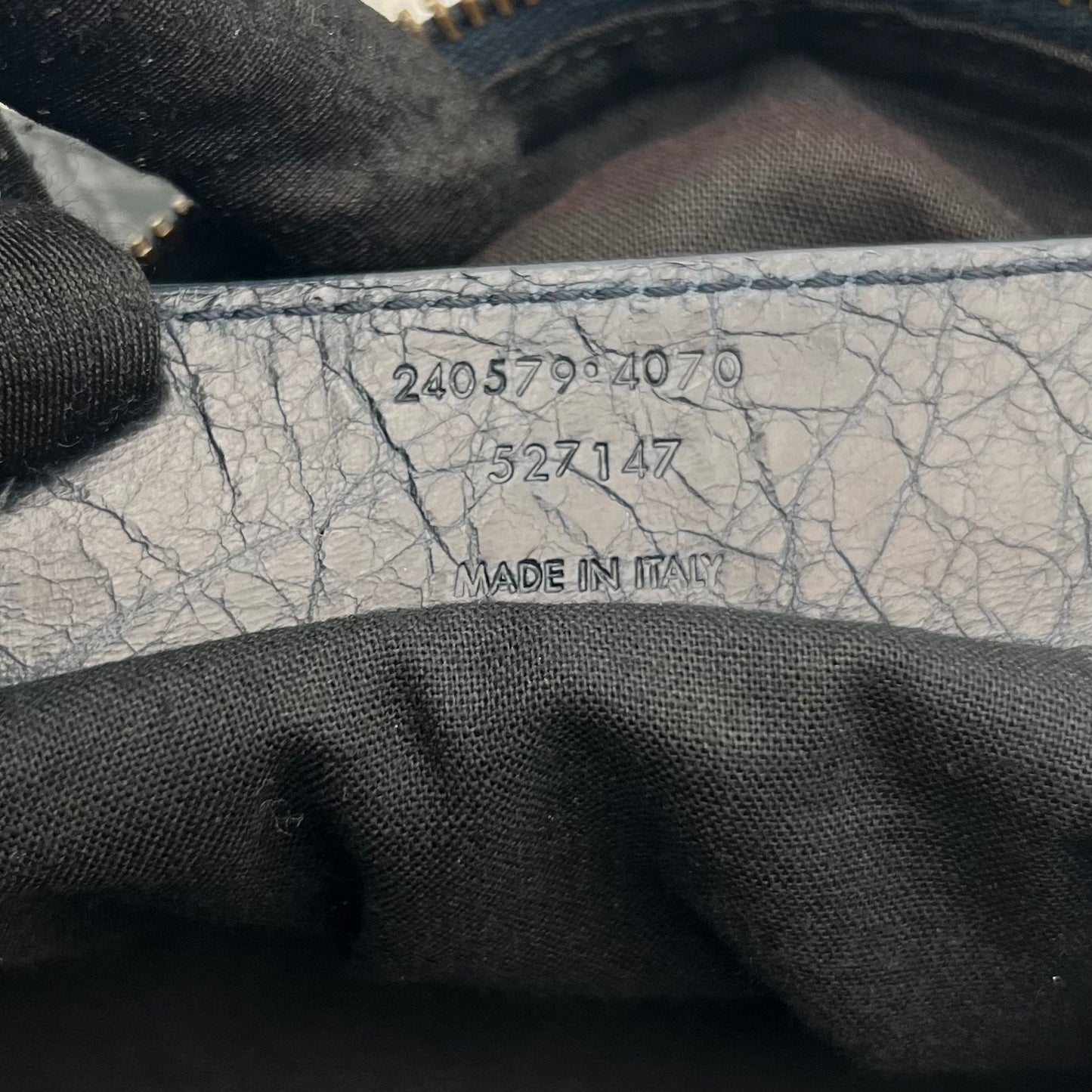 Balenciaga Dark Blue Leather Classic Town Bag