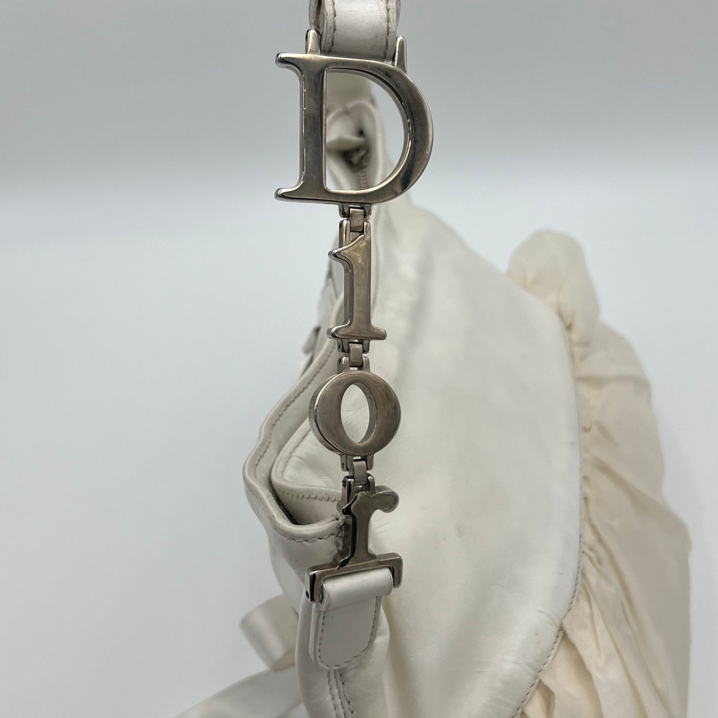 Christian Dior John Galliano White Ballet Corset Shoulder Bag