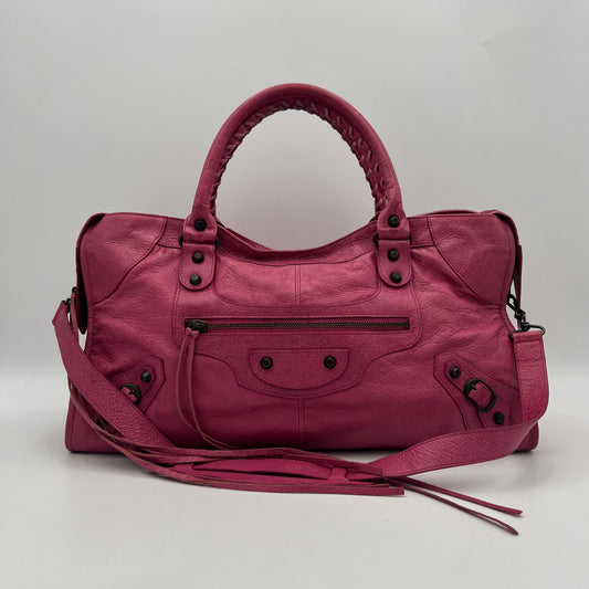 Balenciaga Pink Leather Classic Part Time Bag