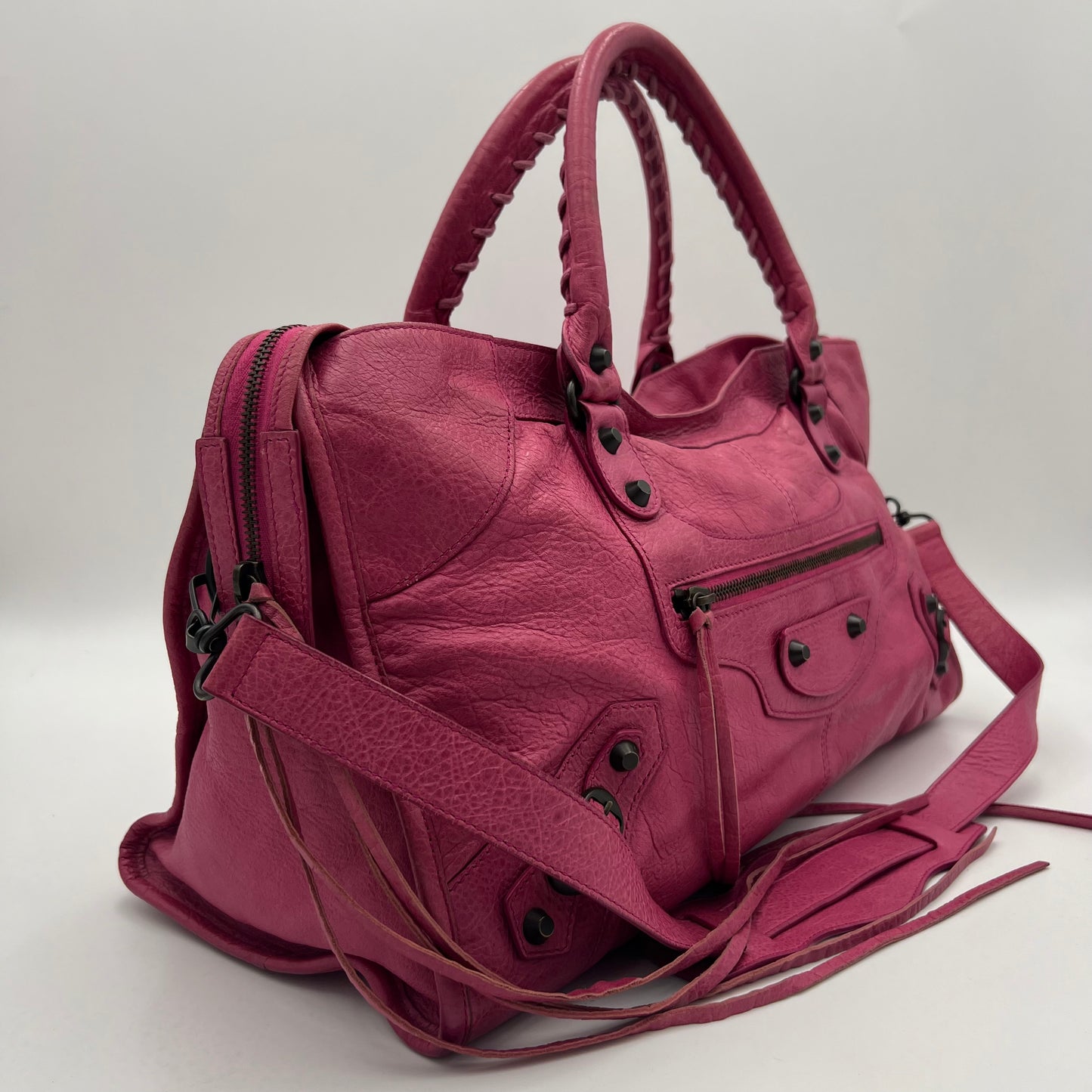 Balenciaga Pink Leather Classic Part Time Bag