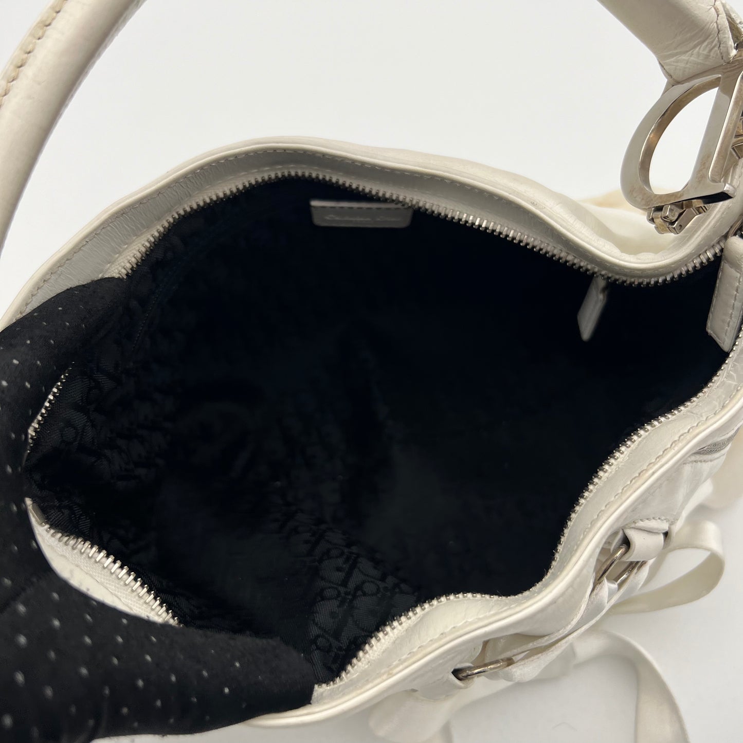 Christian Dior John Galliano White Ballet Corset Shoulder Bag