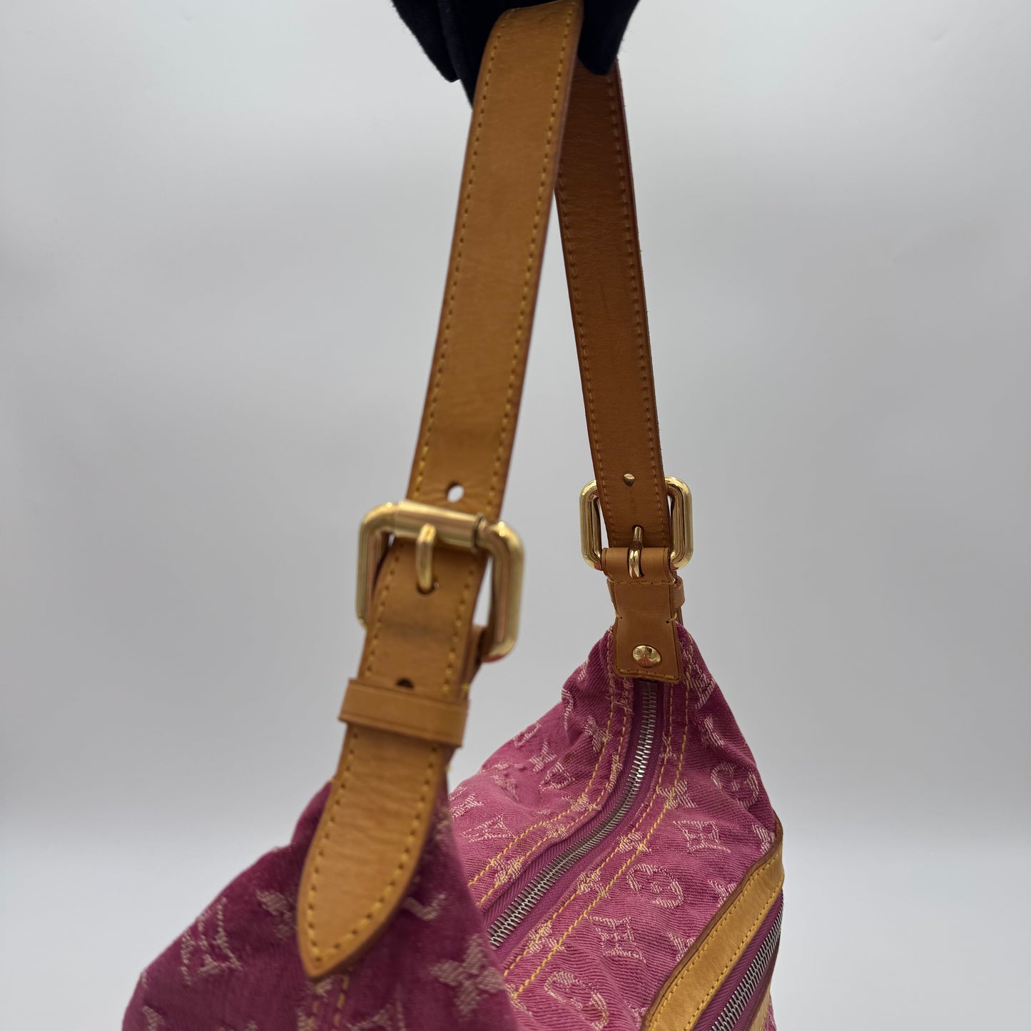 Louis Vuitton Pink Monogram Denim Baggy PM