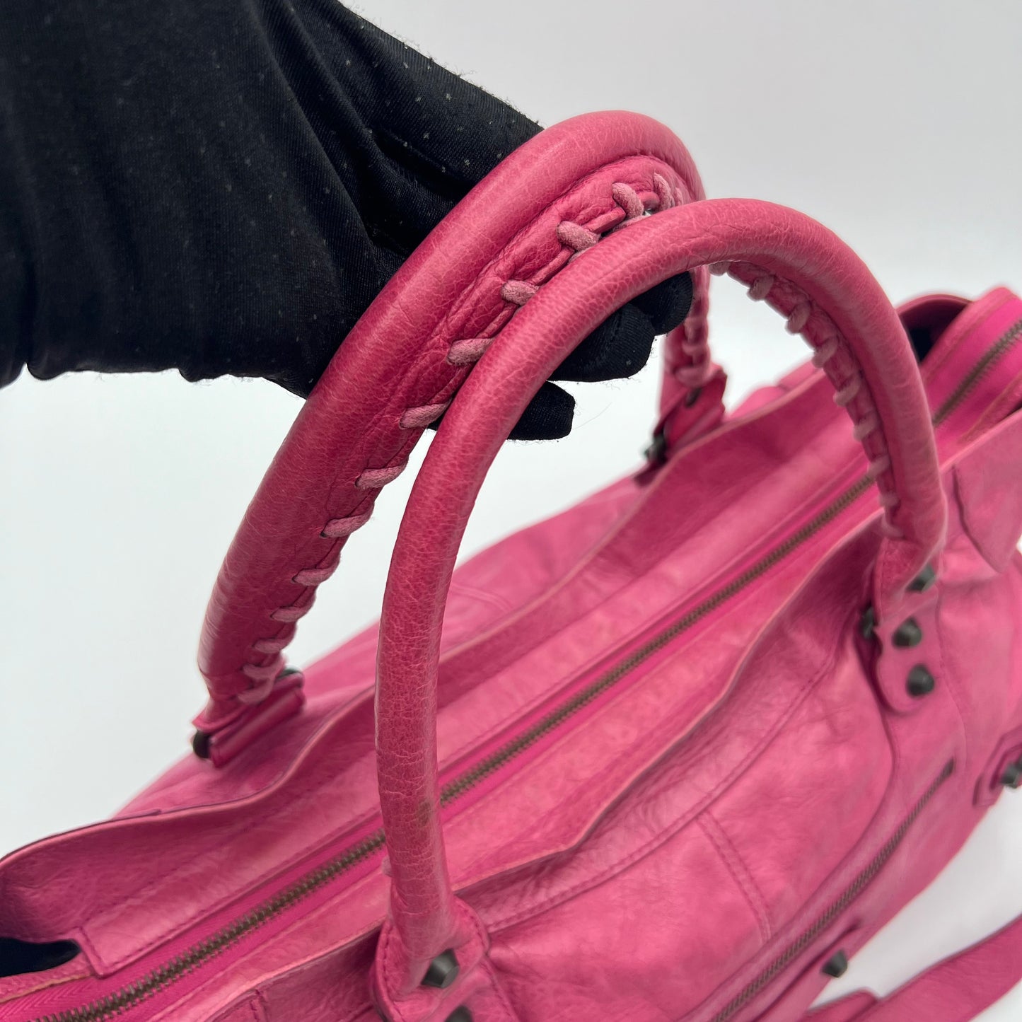 Balenciaga Pink Leather Classic Part Time Bag