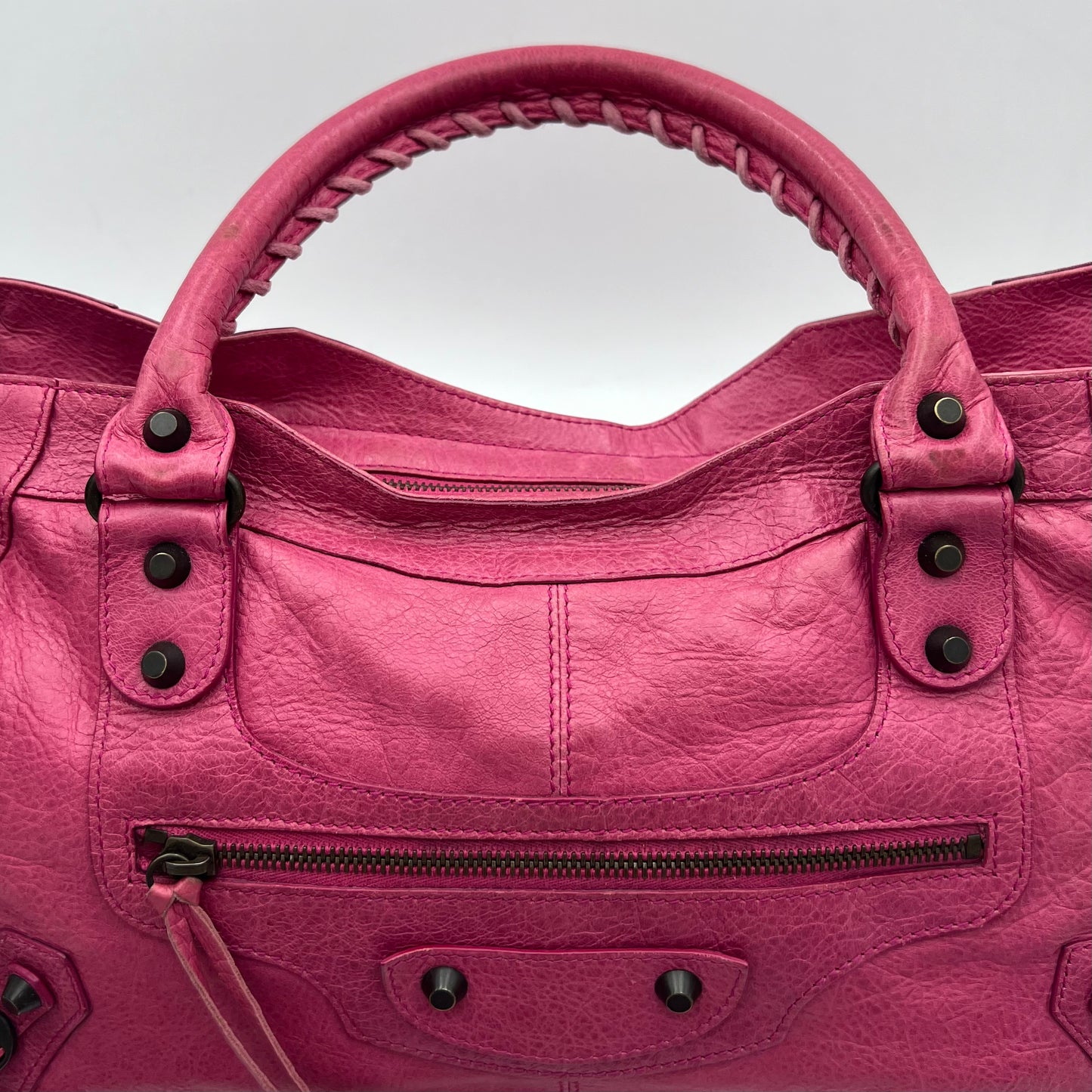 Balenciaga Pink Leather Classic Part Time Bag