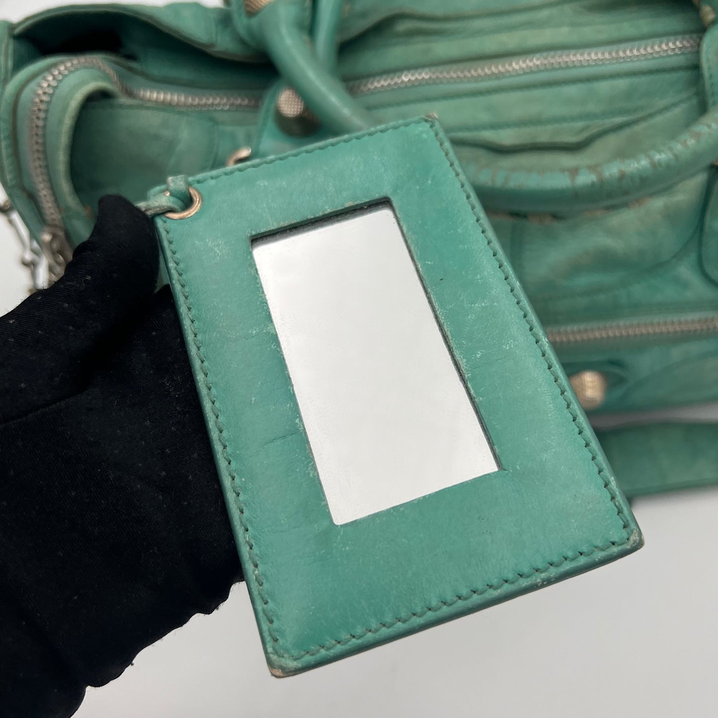 Balenciaga Turquoise Leather Giant 21 Part Time Bag SHW