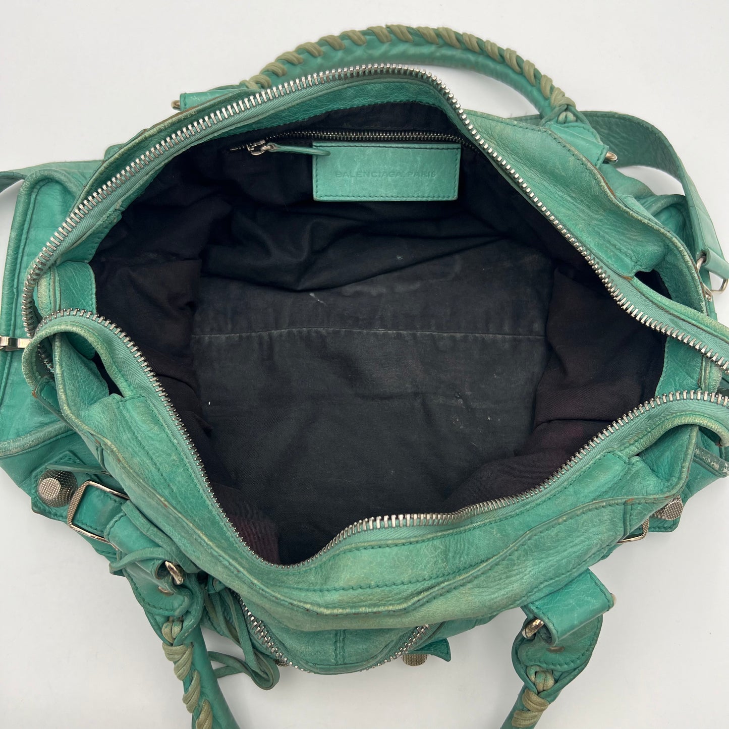 Balenciaga Turquoise Leather Giant 21 Part Time Bag SHW
