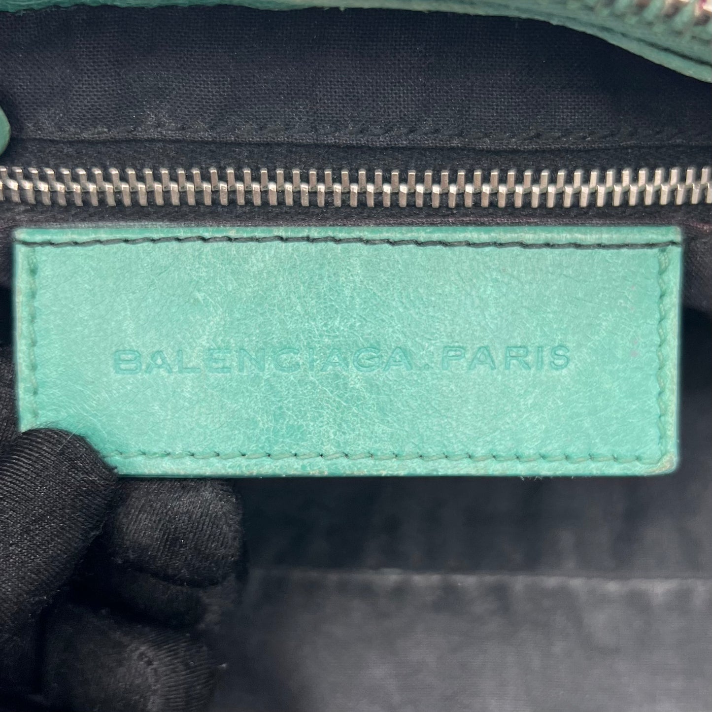 Balenciaga Turquoise Leather Giant 21 Part Time Bag SHW