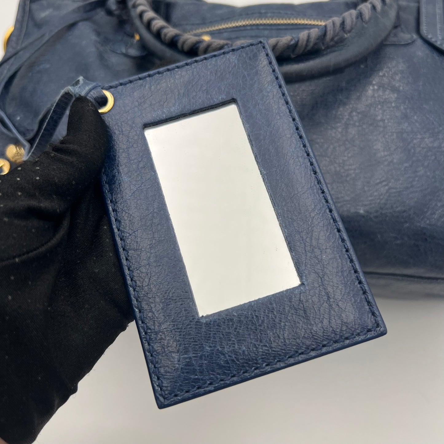 Balenciaga Navy Blue Leather Giant 12 City GHW