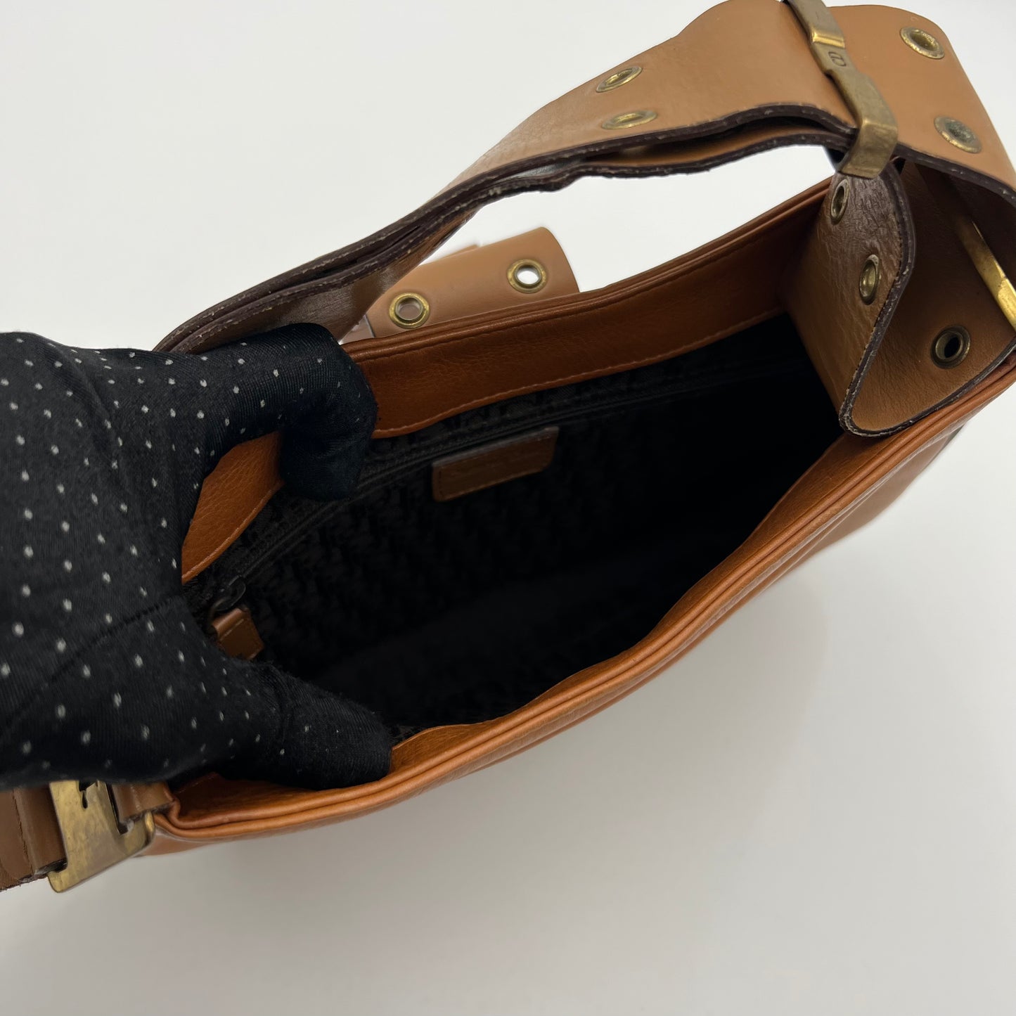 Christian Dior Tan Leather Street Chic Hobo Bag