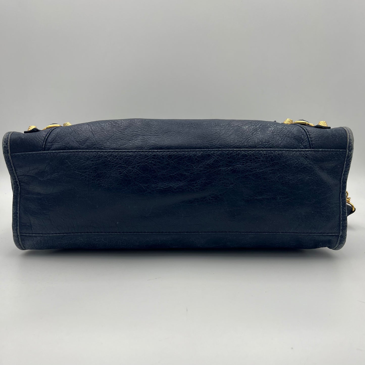 Balenciaga Navy Blue Leather Giant 12 City GHW