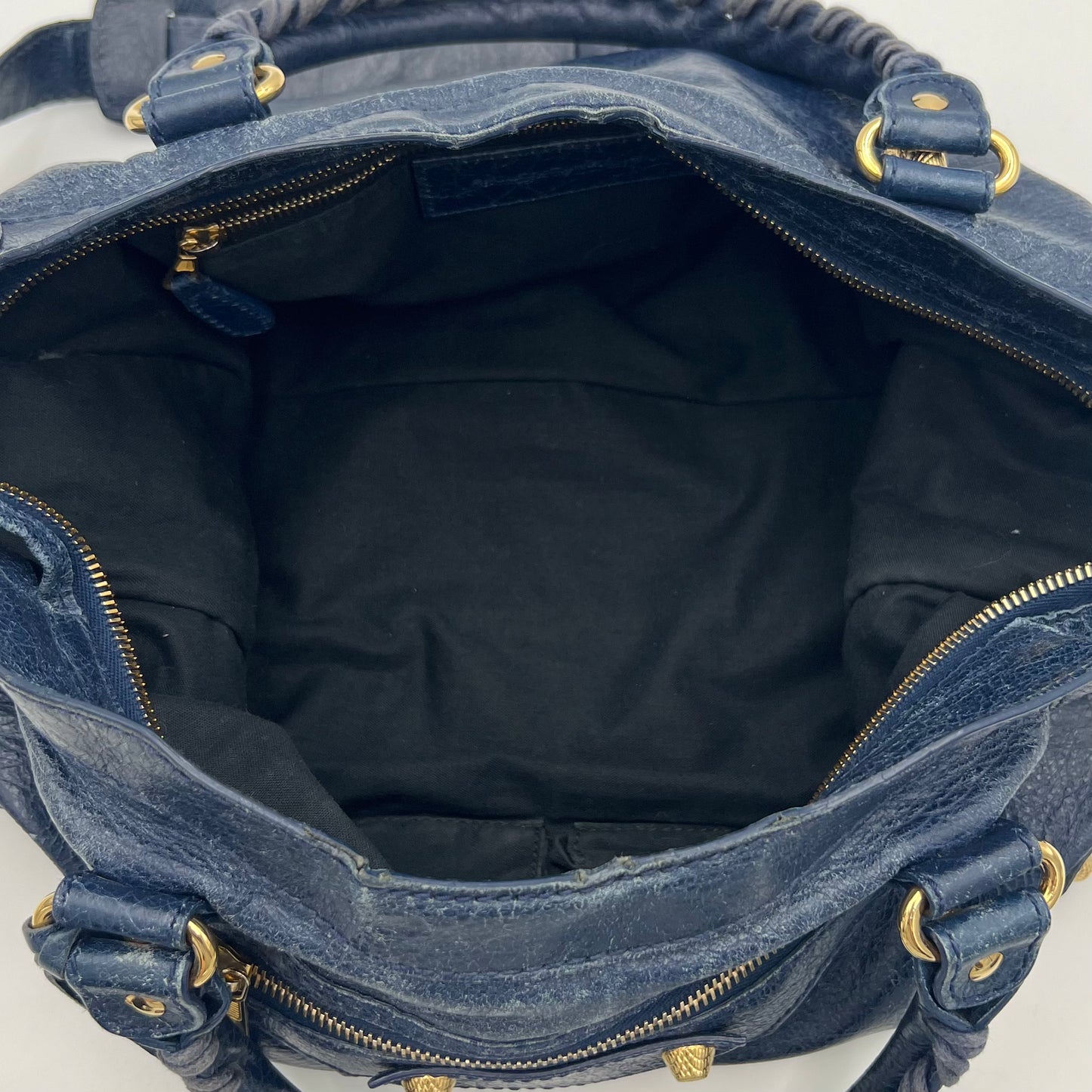 Balenciaga Navy Blue Leather Giant 12 City GHW