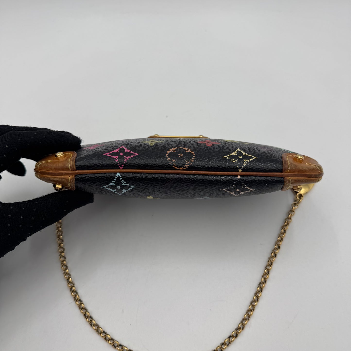 Louis Vuitton Takashi Murakami Black Multicolor Milla Pochette MM