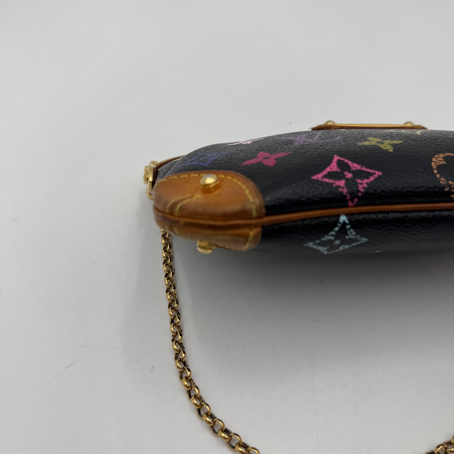 Louis Vuitton Takashi Murakami Black Multicolor Milla Pochette MM