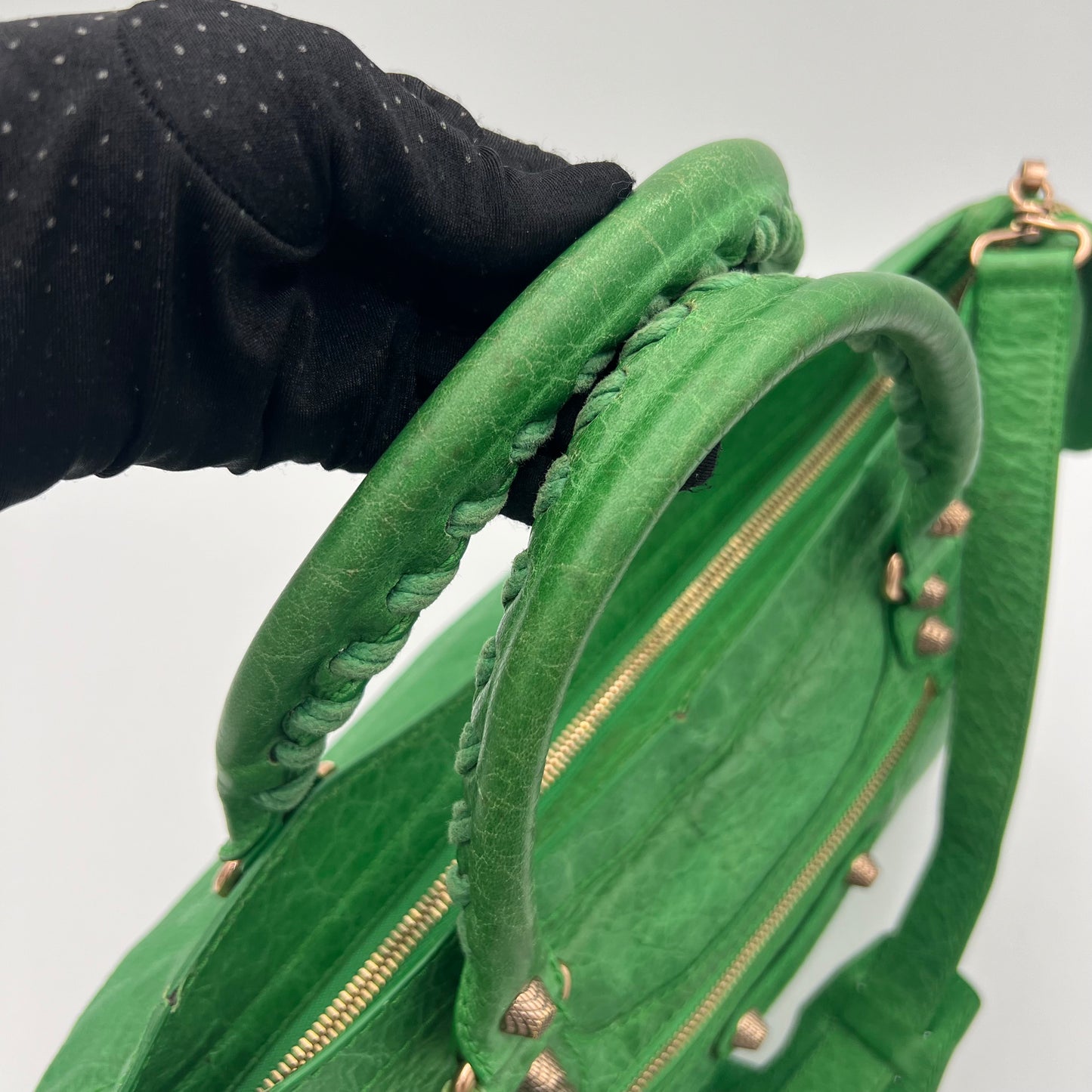 Balenciaga Green Leather Giant 12 City Bag RGHW
