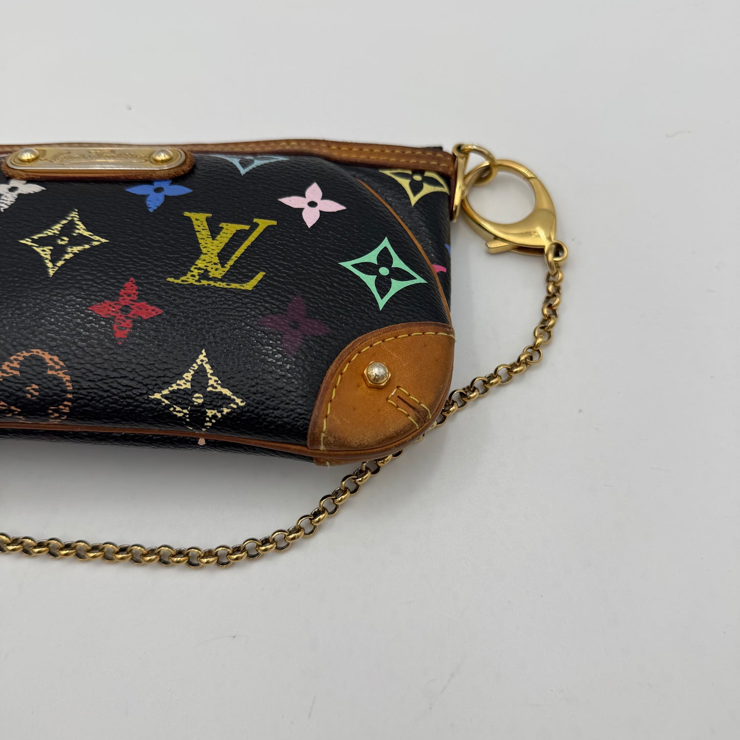 Louis Vuitton Takashi Murakami Black Multicolor Milla Pochette MM