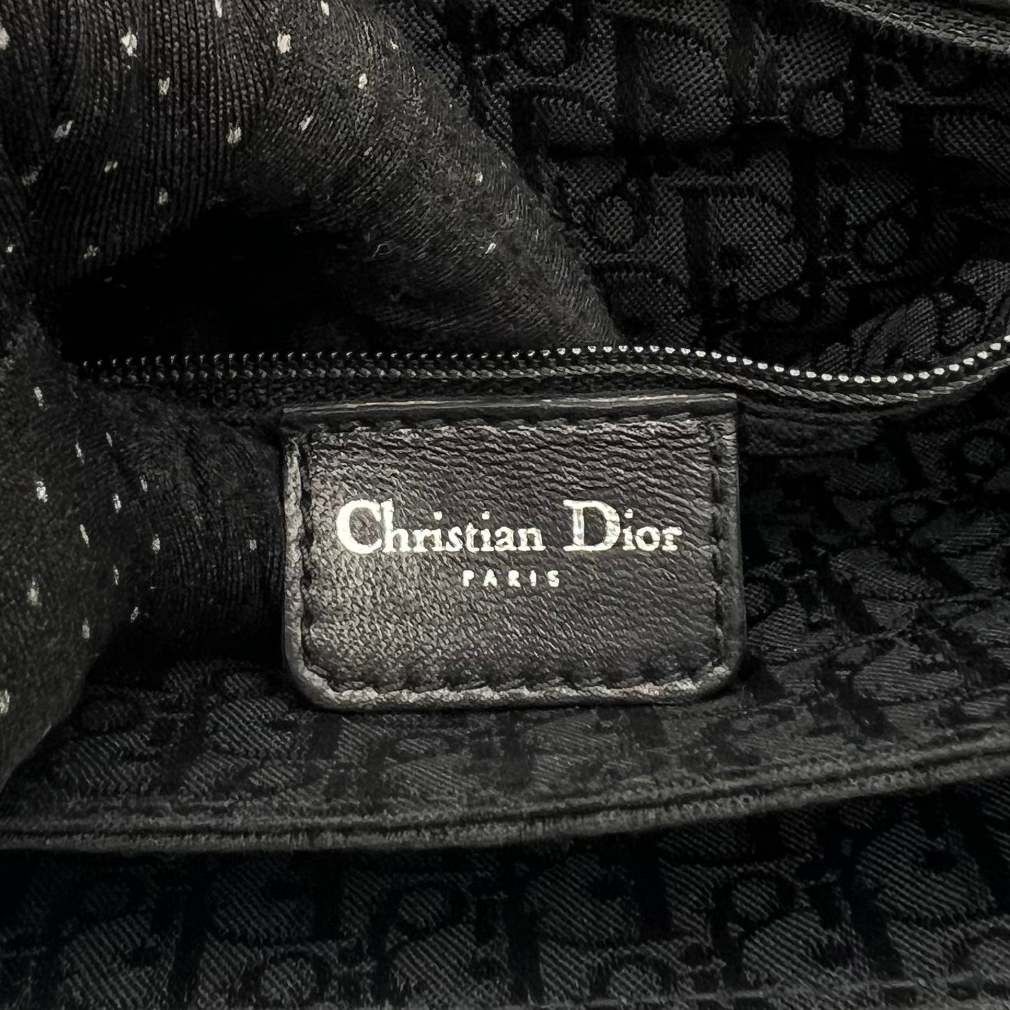 Christian Dior Black Leather Admit It Lune Corset Lace-Up Shoulder Bag