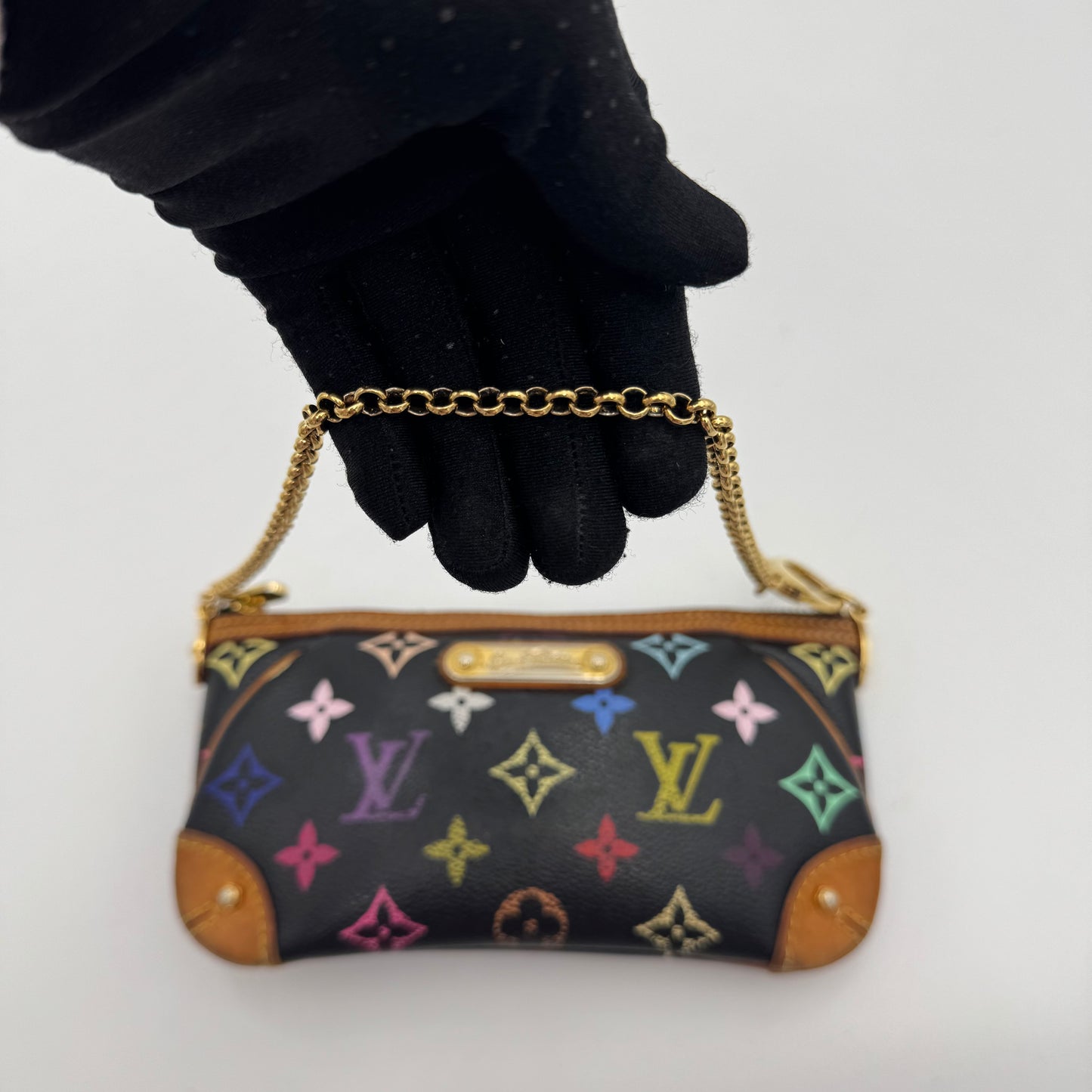 Louis Vuitton Takashi Murakami Black Multicolor Milla Pochette MM