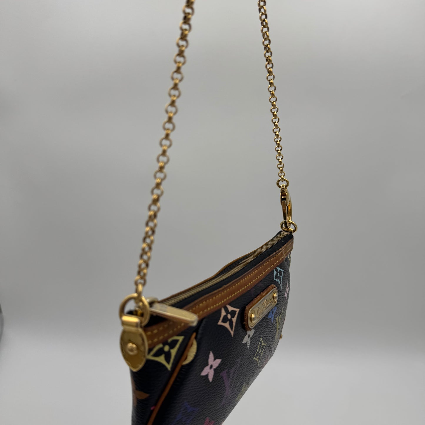 Louis Vuitton Takashi Murakami Black Multicolor Milla Pochette MM