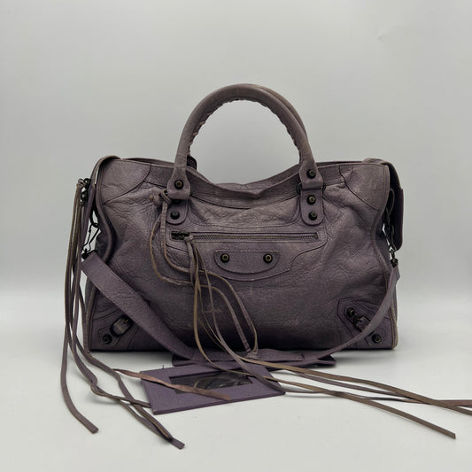 Balenciaga Indigo Lilac Leather Classic City