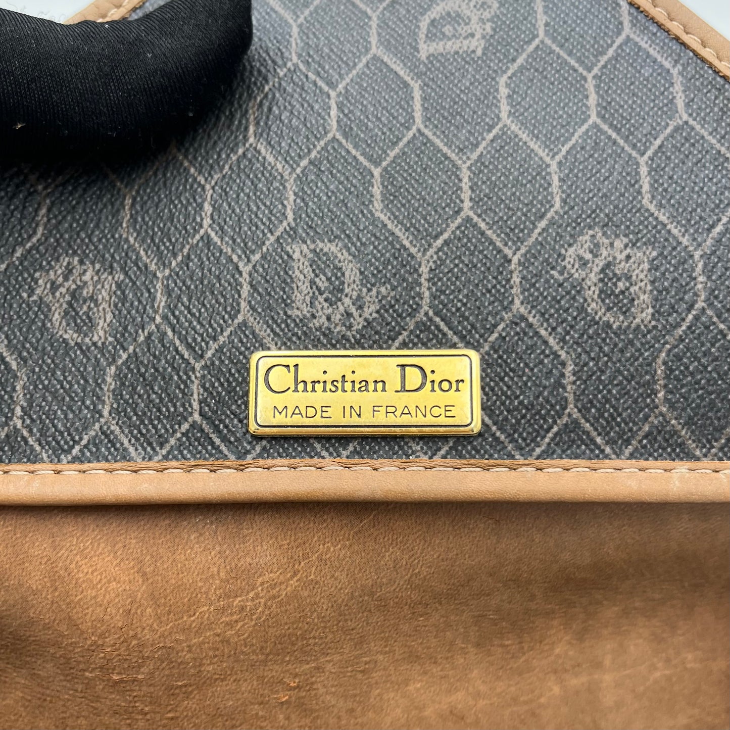 Christian Dior Dark Honeycomb Envelope Flap Crossbody