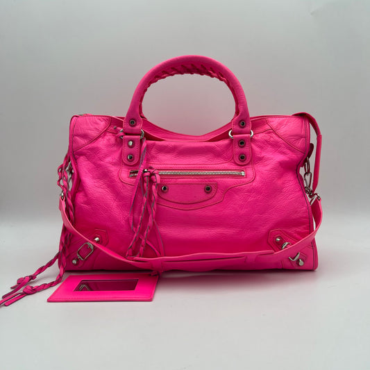 Balenciaga Bright Pink Classic City SHW