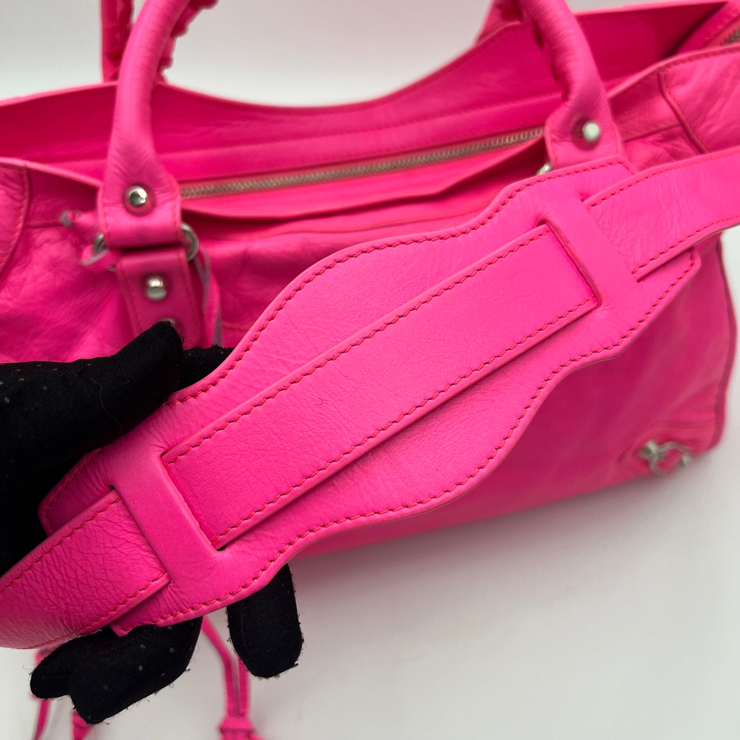 Balenciaga Bright Pink Classic City SHW