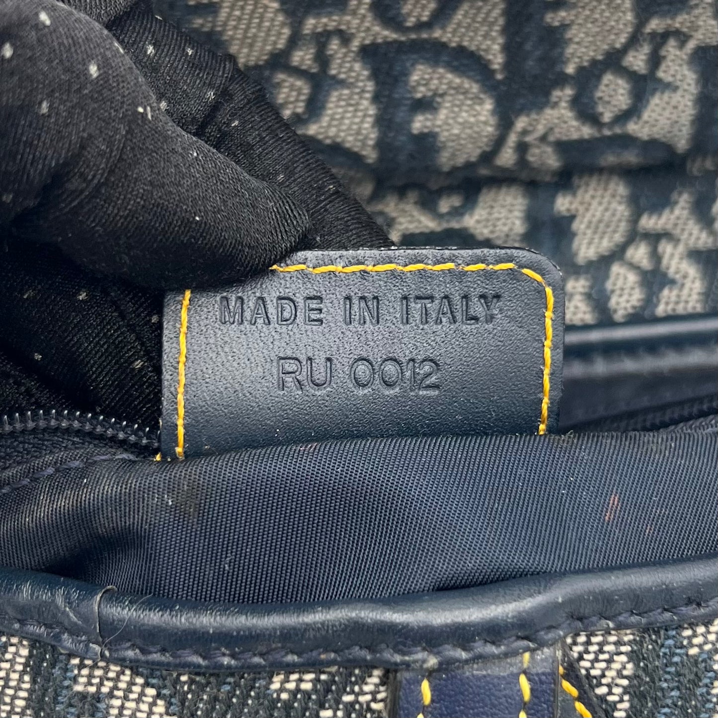 Christian Dior Blue Monogram Canvas Saddle GHW